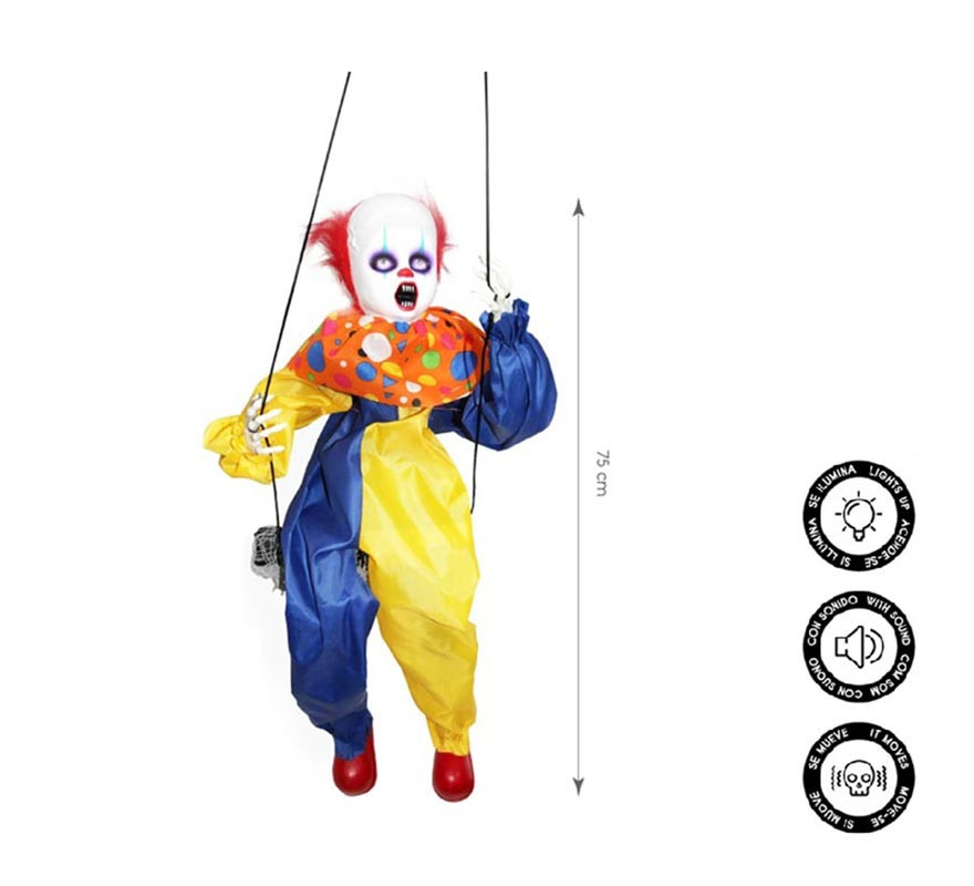 Seesaw Clown with light, sound and movement 90 cm