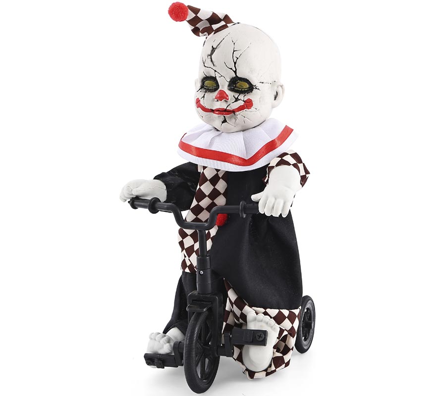 Bicicleta de palhaço diabólico com som 39 cm