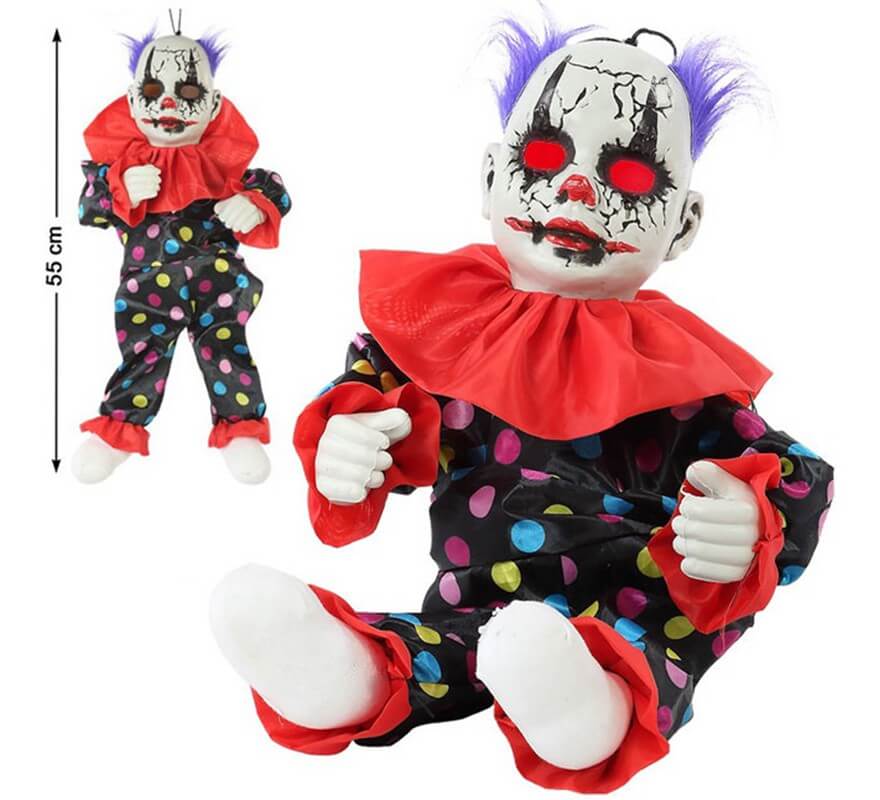 Zombie Clown with Light and Sound 55 cm