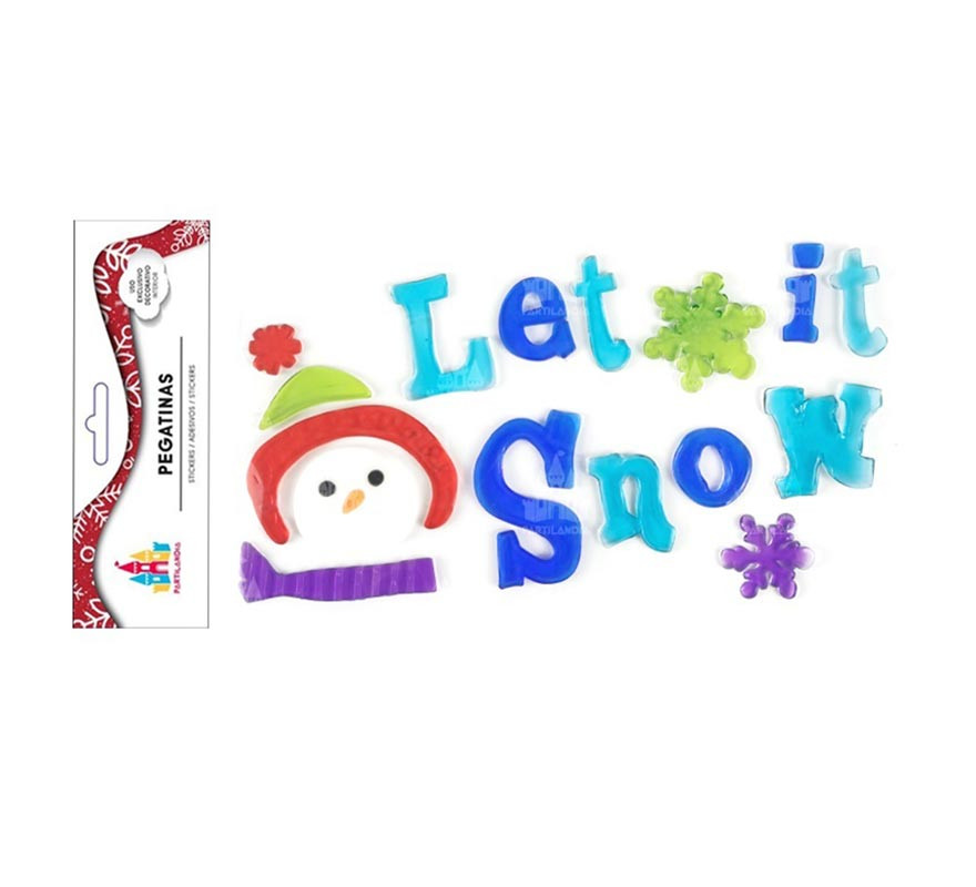 Let it snow Christmas Gel sticker 15X25 cm