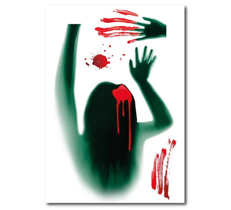 Adesivo de vinil falso morte e sangue 20x30cm