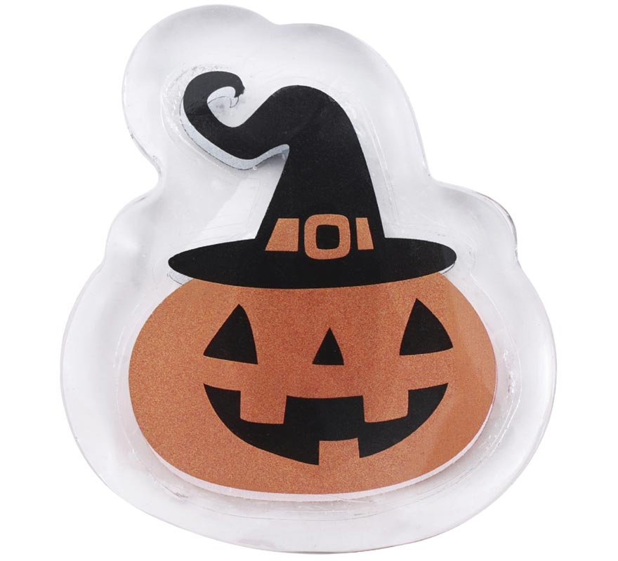 10x15 LED Pumpkin with Hat Gel Sticker