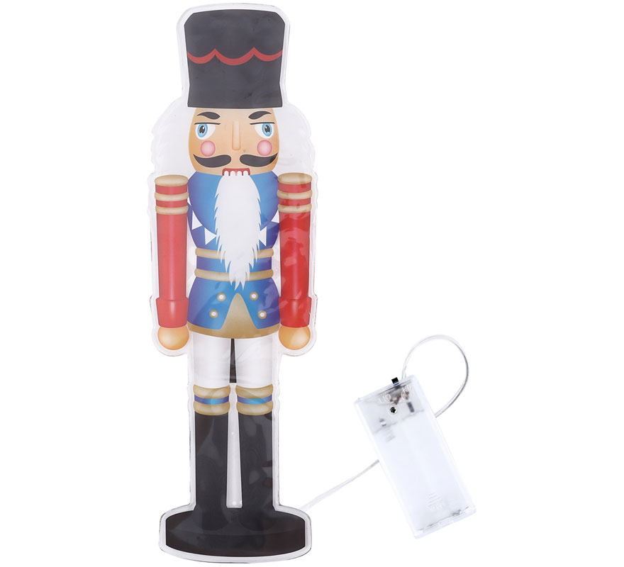 Pegatina Gel Cascanueces azul de Navidad de 15x45 cm