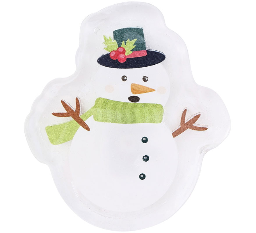 Pegatina Gel Led Muñeco de Nieve de 10x15 cm
