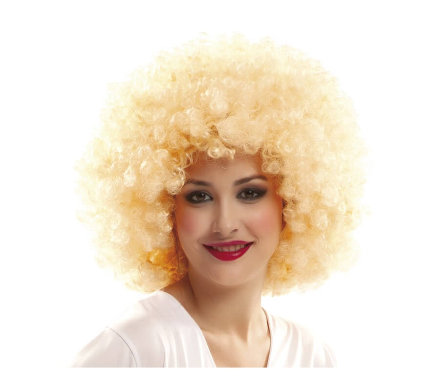 Bionda parrucca afro anni '70 bionda