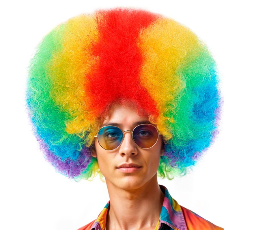 180g Rainbow Afro Wig