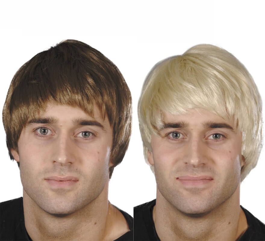 Parrucca corta con frangia in vari colori