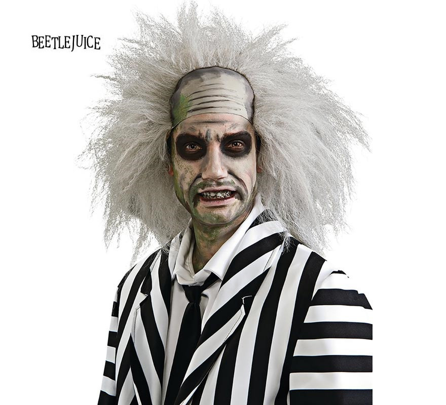 Adult White Beetlejuice Wig