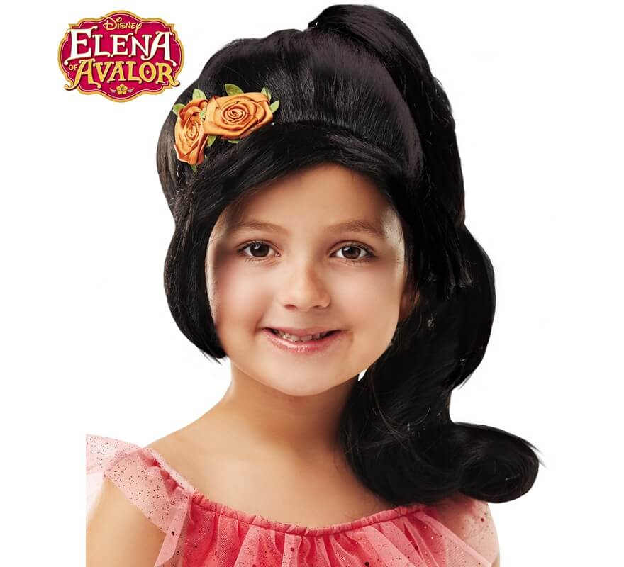 Parrucca di Elena Di Avalor con fiori di Disney per bambina