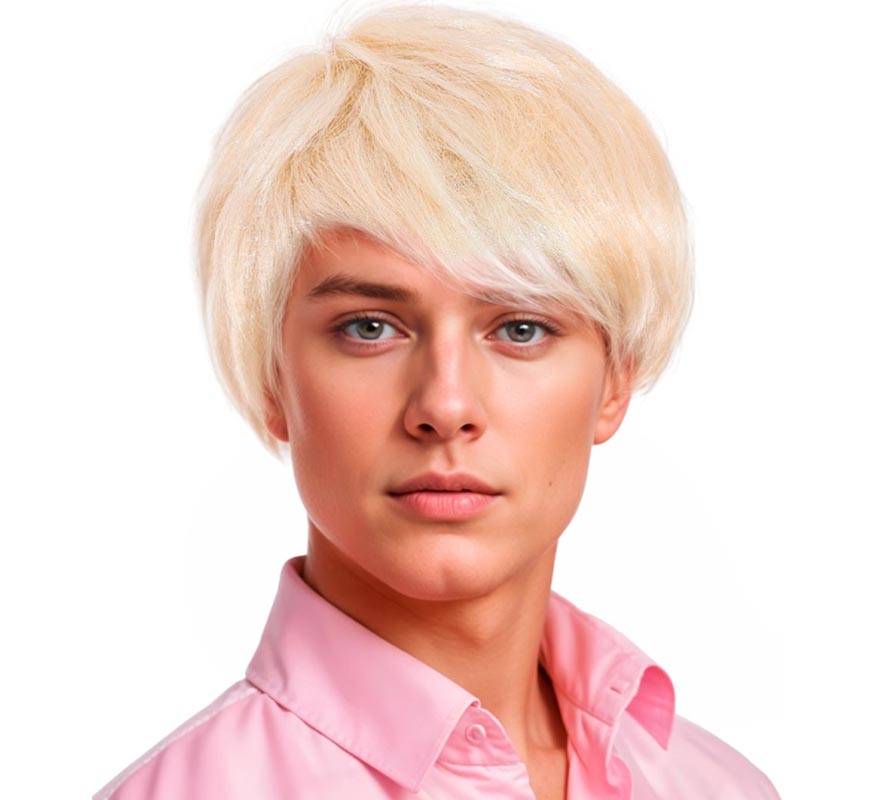 Blonde Men's Wig with Bangs