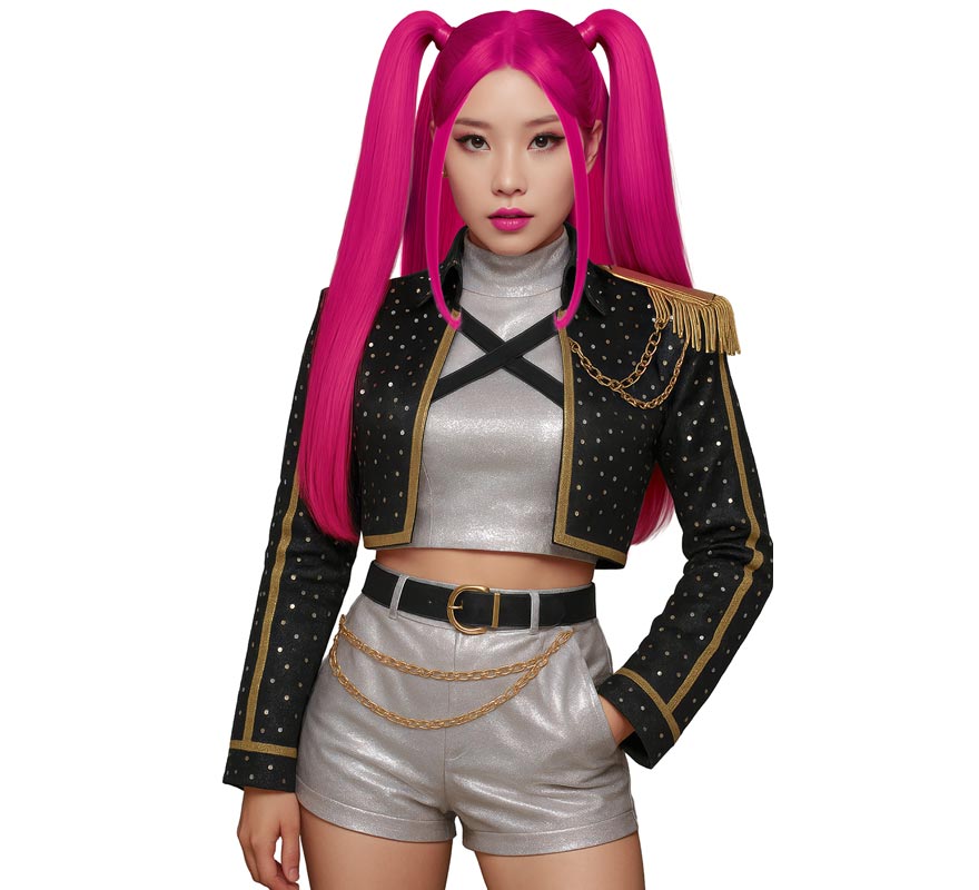 Peluca de Mira Cazadora K-Pop