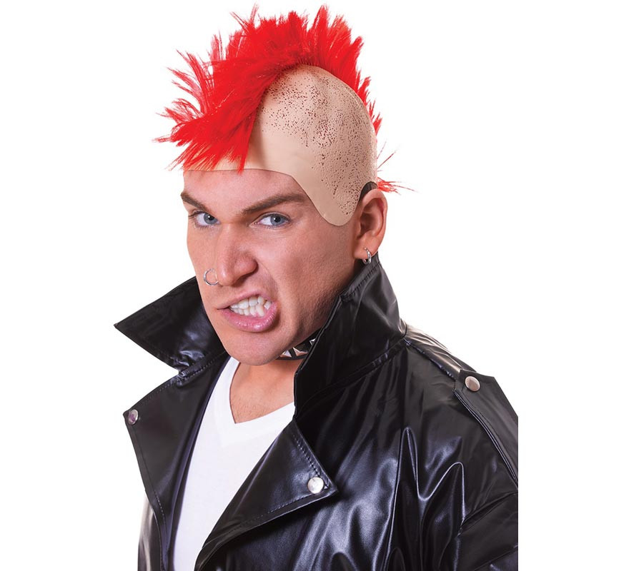 Red Mohawk wig