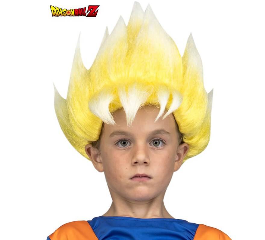 La parrucca da Saiyan Son Goku di Dragon ball in scatola per bambino