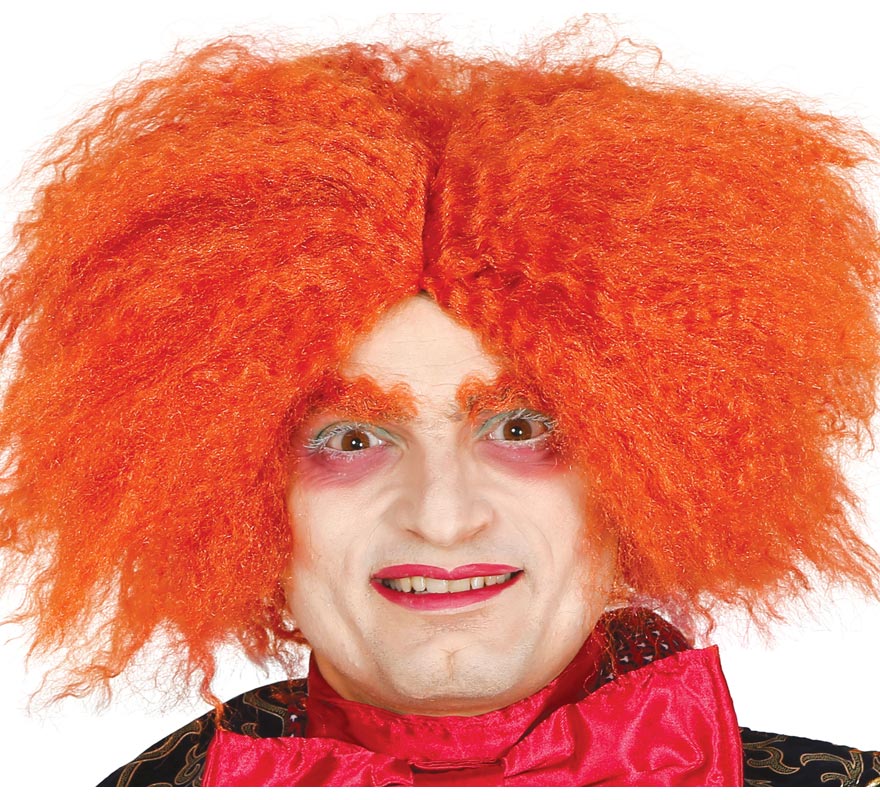 Orange Hatter Wig