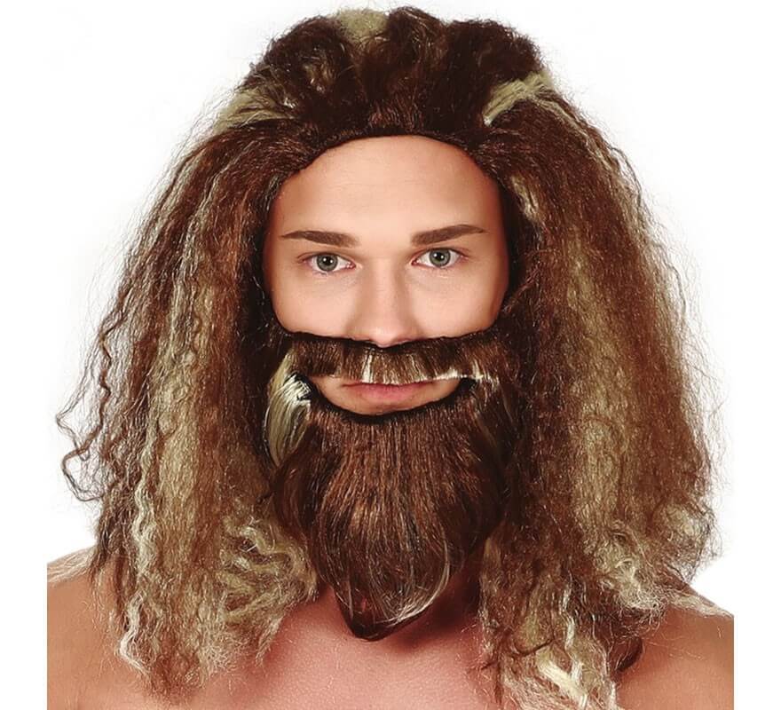 Peluca vikingo con bigote 