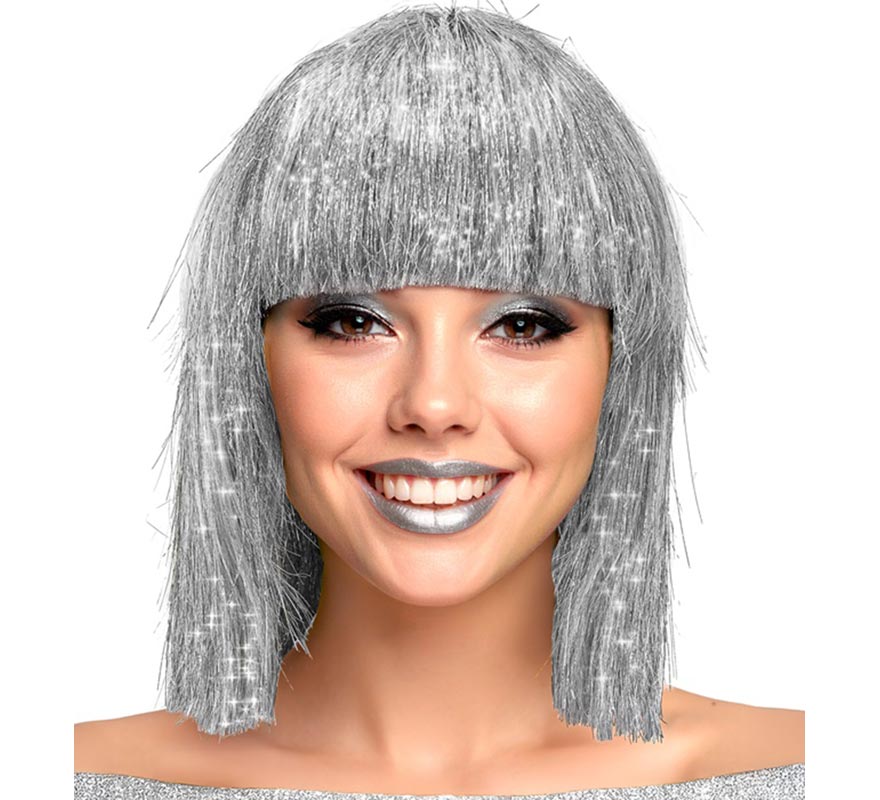 Shiny Silver Future Wig