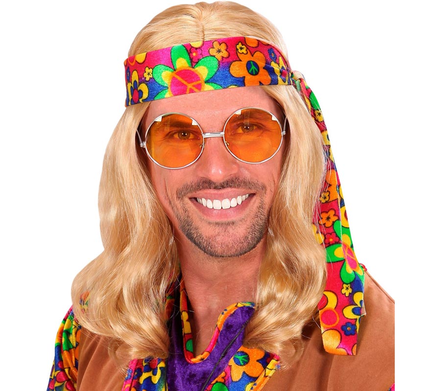 Peruca Hippie com Faixa em diversas cores adultas