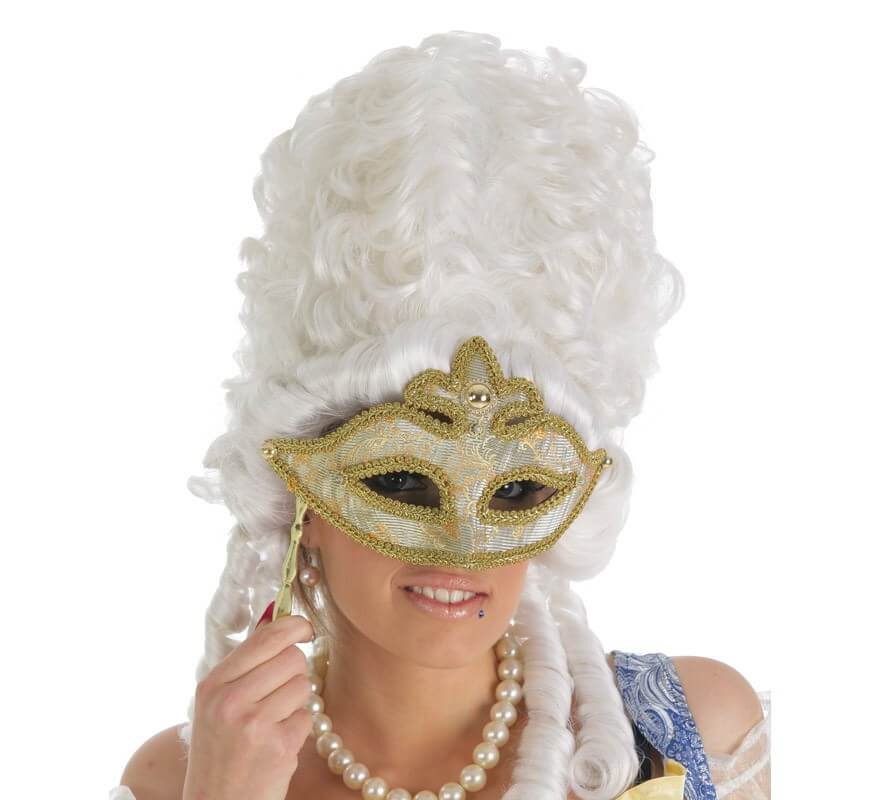 Deguisement accessoire fantaisie eventaille eventail carnaval marquise femme lux 