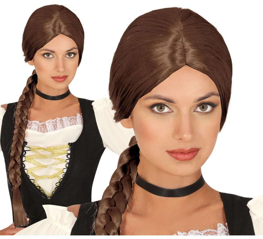 Brown braid wig by Tabernera and Lara Croft