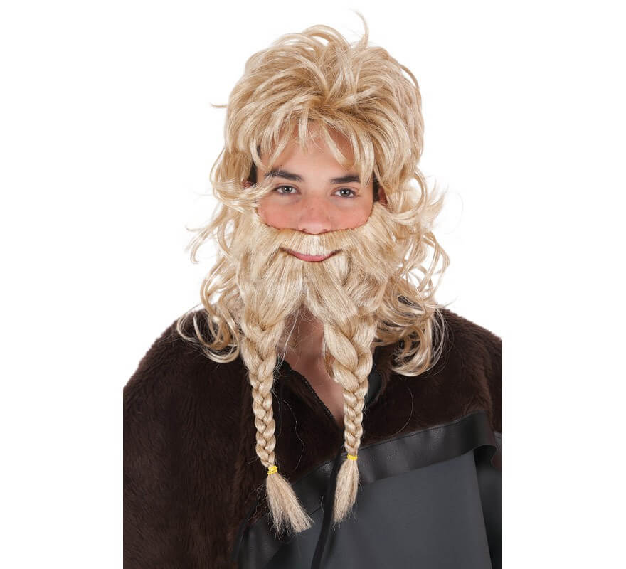 Peluca con Barba y Bigote de Vikingo > Pelucas para Disfraces