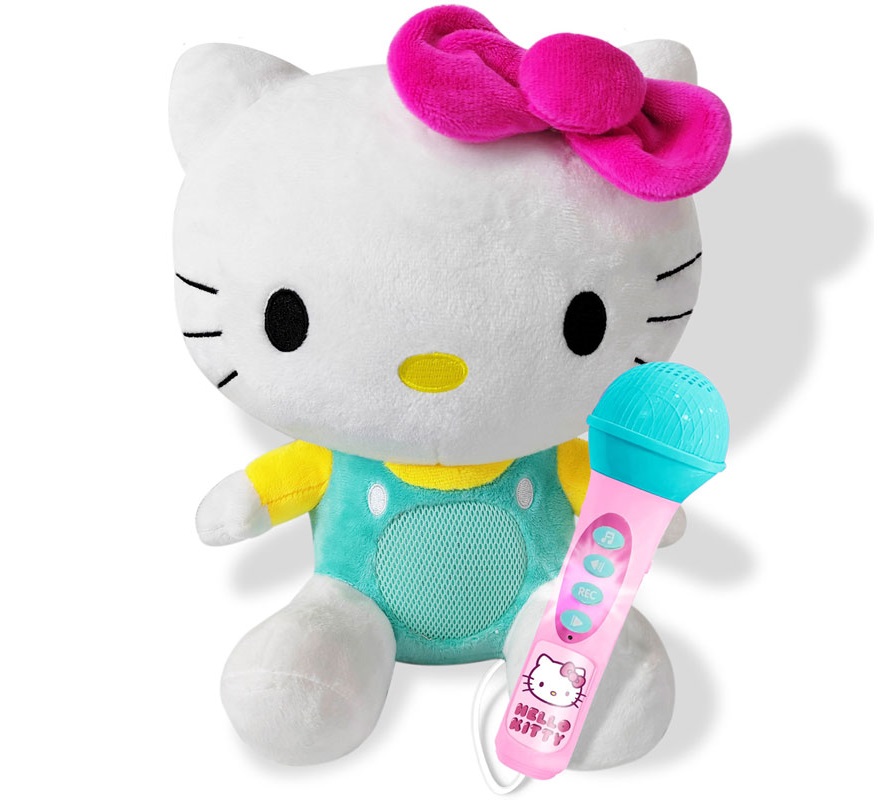 Peluche Amplificador Hello Kitty con Micrófono y Cable