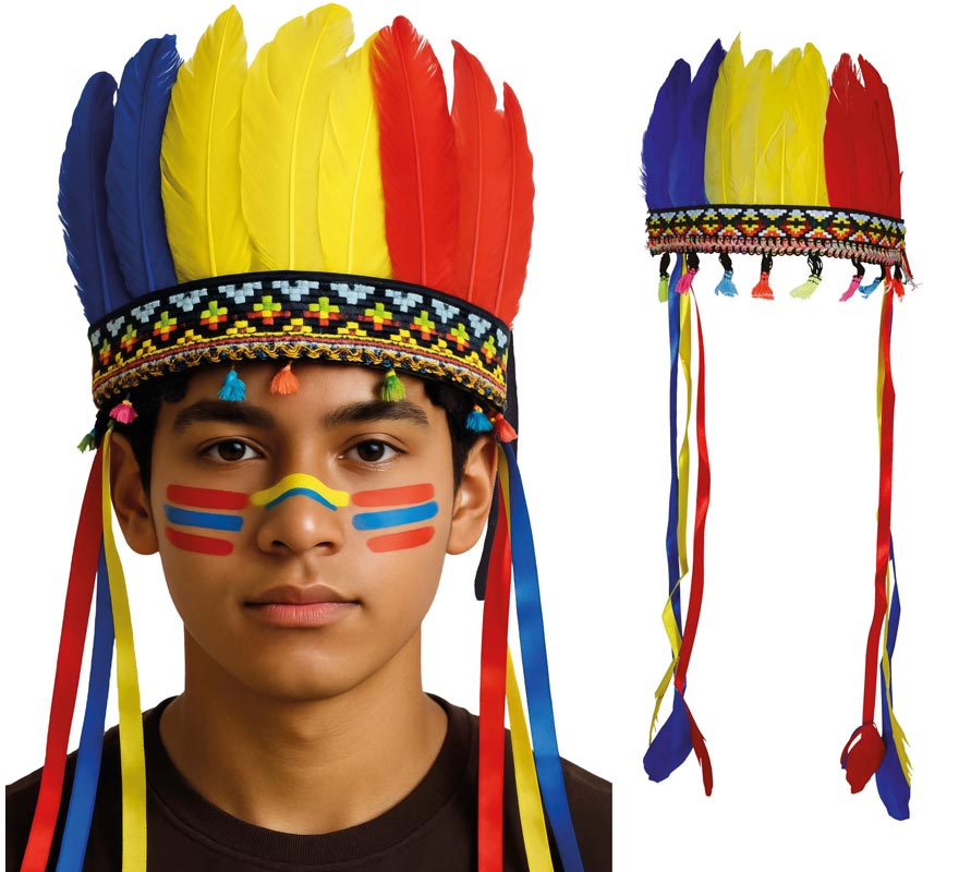 Penacho de Plumas multicolor