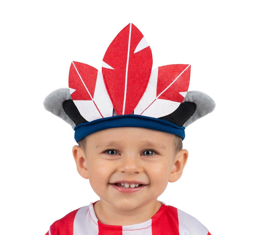 Red and white Indi Atlético de Madrid plume for baby