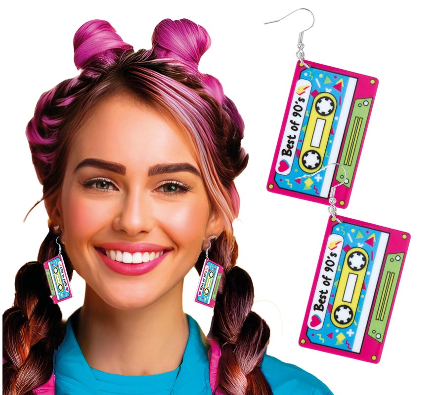 Pendientes Cinta de Cassette Retro