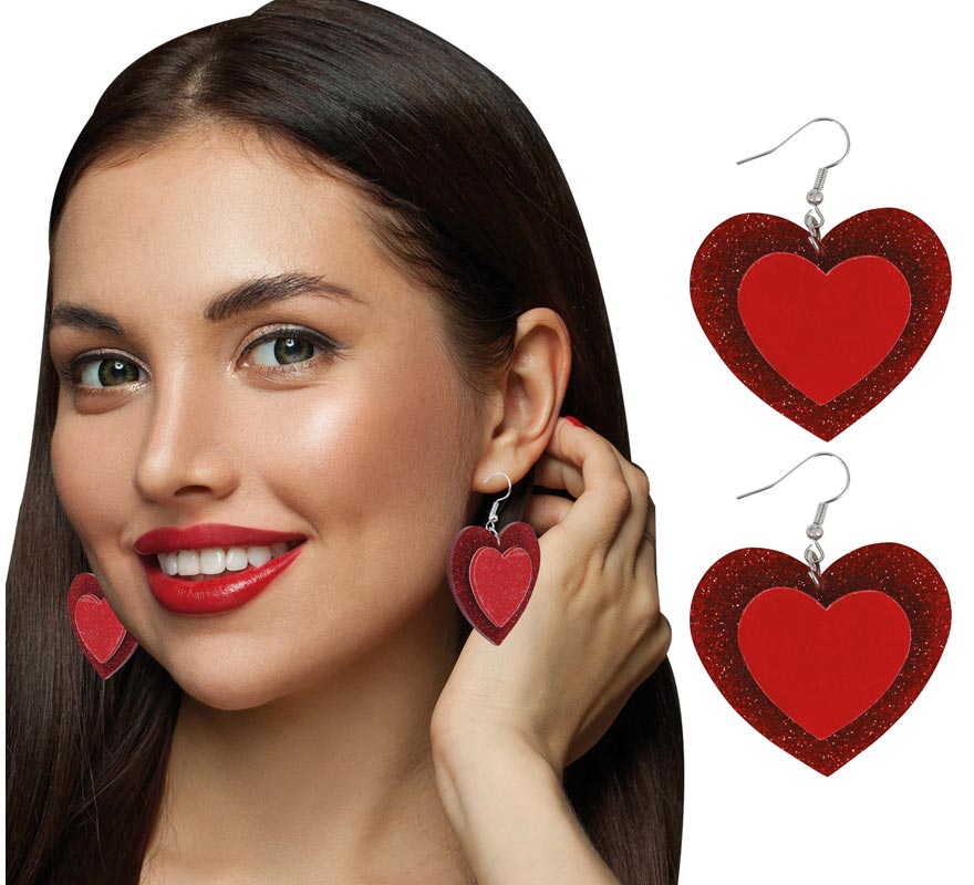 Pendientes de Corazones de 5 cm