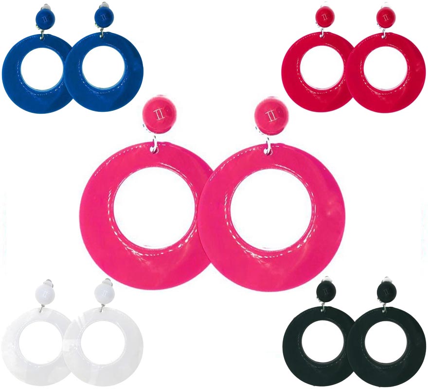 Brincos Flamenco Aro Médio 6 cm em várias cores