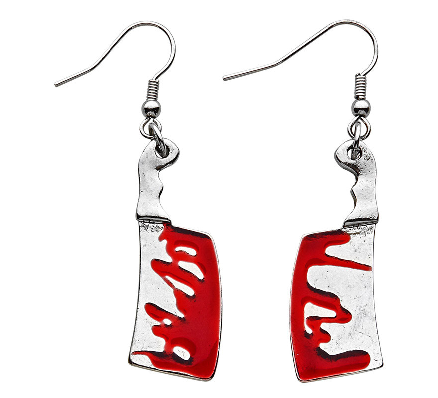 Bloody Butcher Knives Halloween Earrings