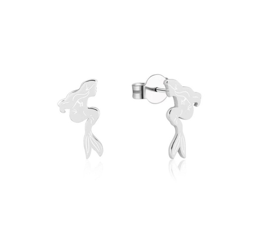 Silver Earrings Ariel The Little Mermaid Silhouette