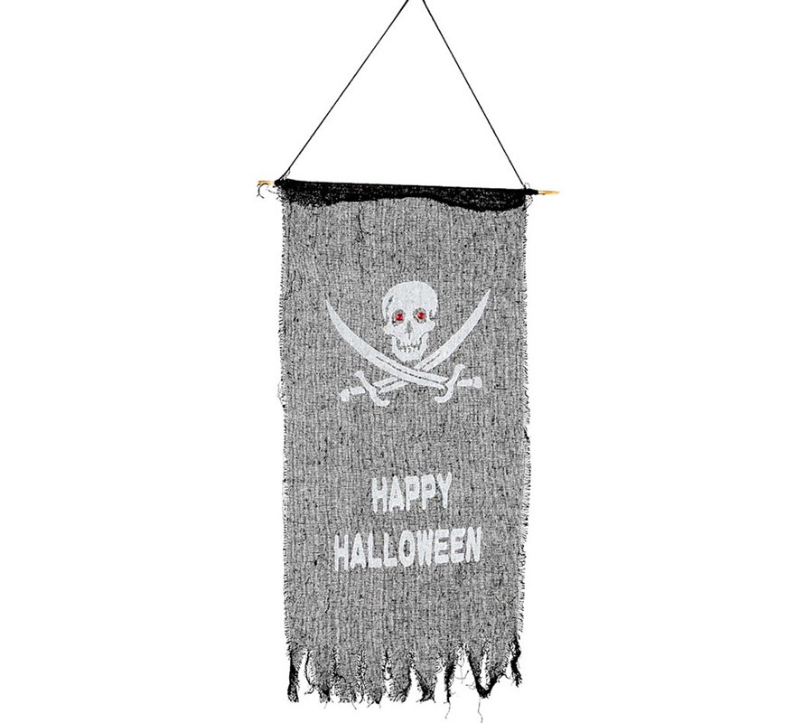 Bandera pirata para halloween de 75 x 40 cm