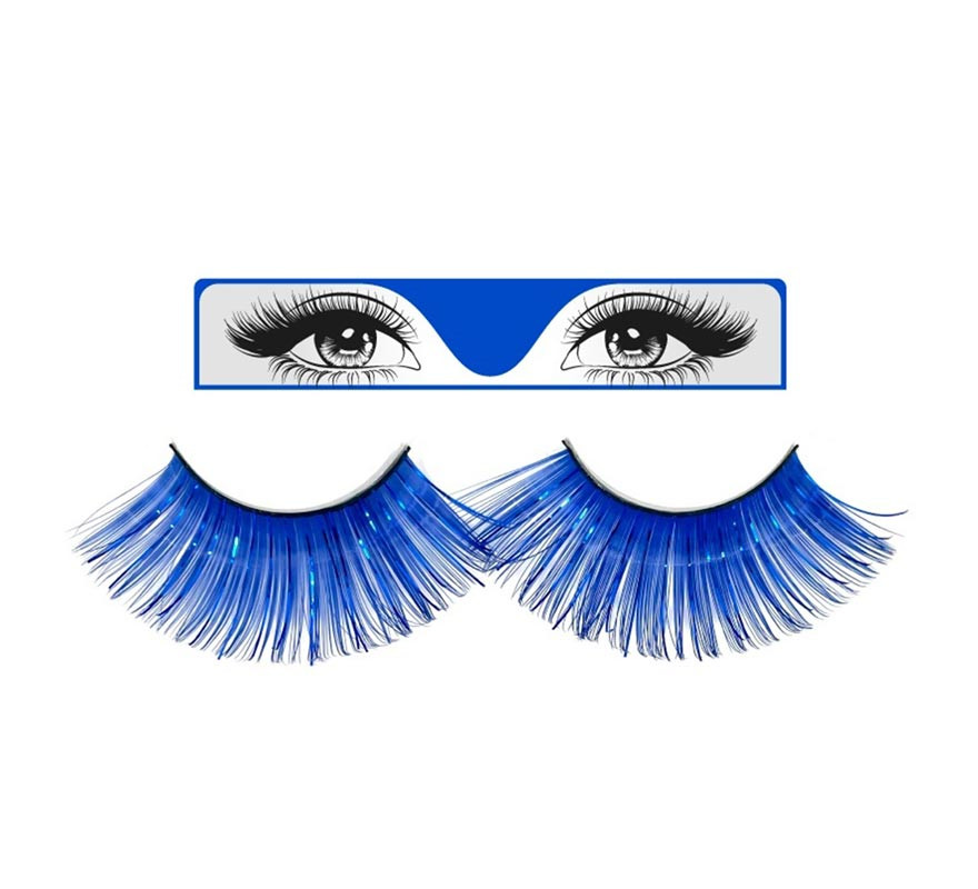 Long blue eyelashes