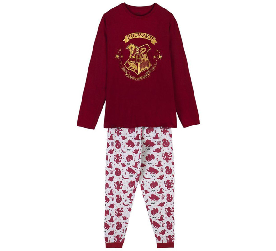 Harry Potter Hogwarts Gold Girl's Long Pajamas