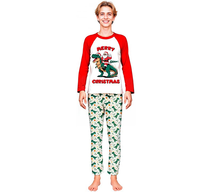 Pijama Navideño de Dino para adultos