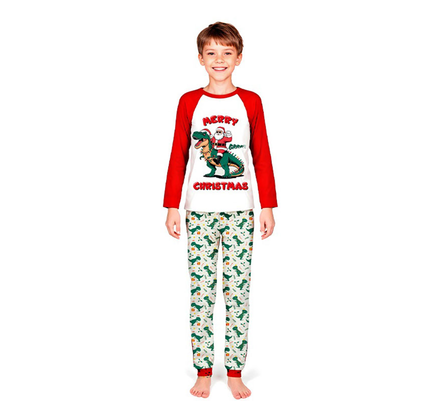 Pijama Navideño de Dino para niños