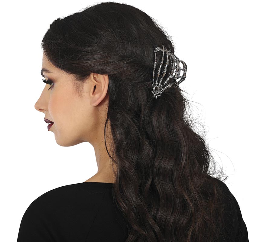 8.5cm Metal Skeleton Hand Hair Clip