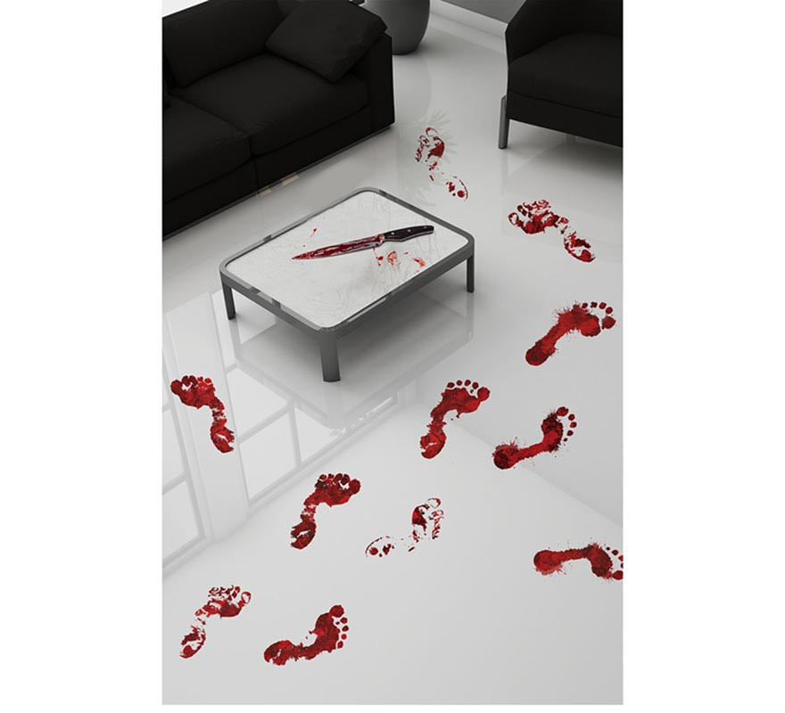 Adhesive Bloody Footprints 2x25x70 cm