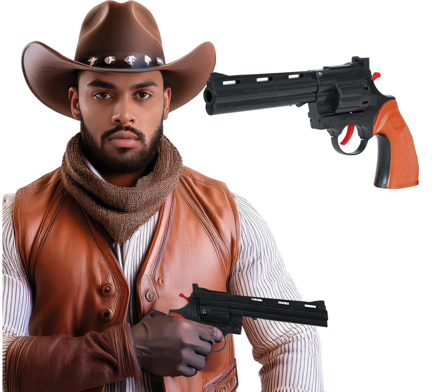 Pistola de Vaquero de 25 cm de Plástico de Juguete