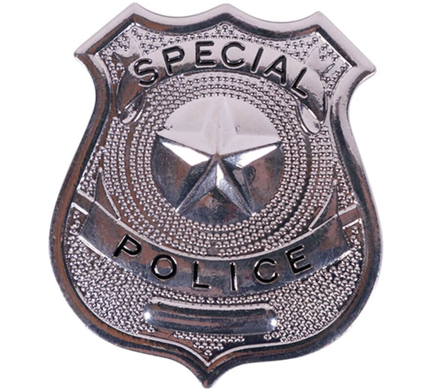 Distintivo metallico della polizia di 6 cm