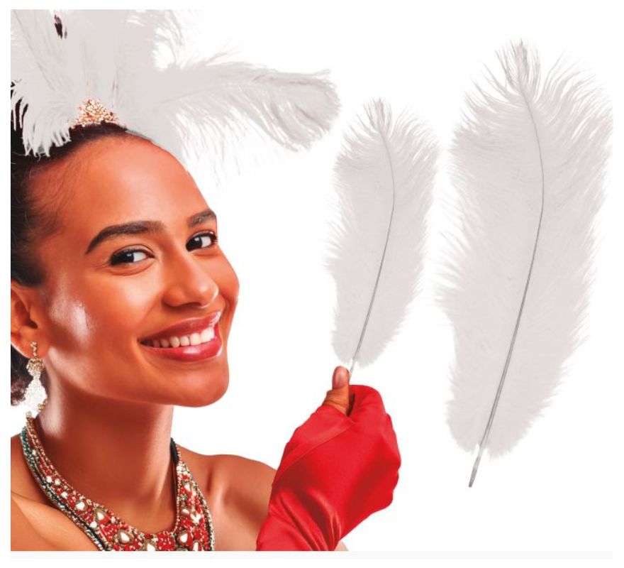 LOOSE Ostrich feather in various colors 30 cm, without ribbon.