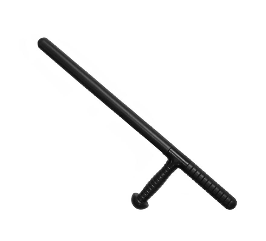 Porra de Policía negra con agarradera de 16,5x58,5 cm