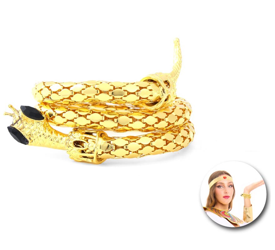 Gold Egyptian Snake Bracelet