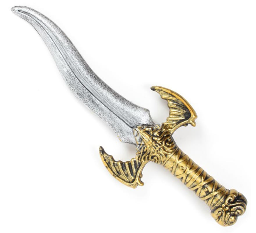 40 cm toy golden and gray Witch's dagger