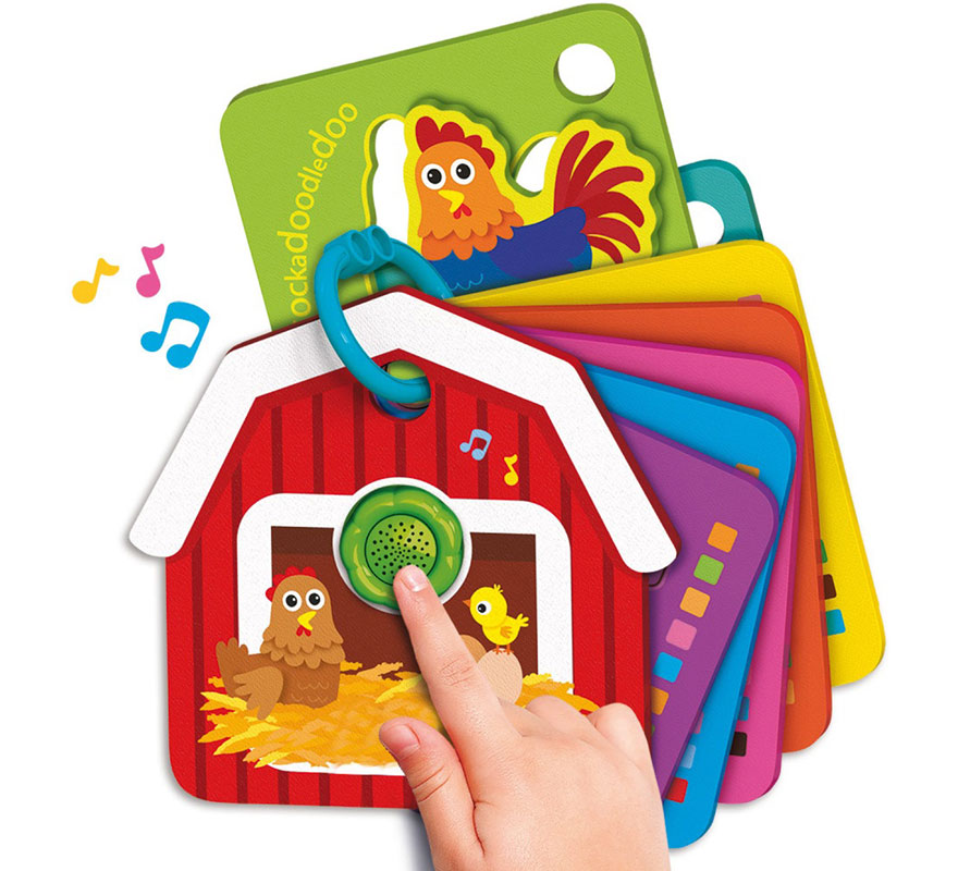 Puzzle Eva Tarjetas Granja con Sonidos y voces Reales de Animales