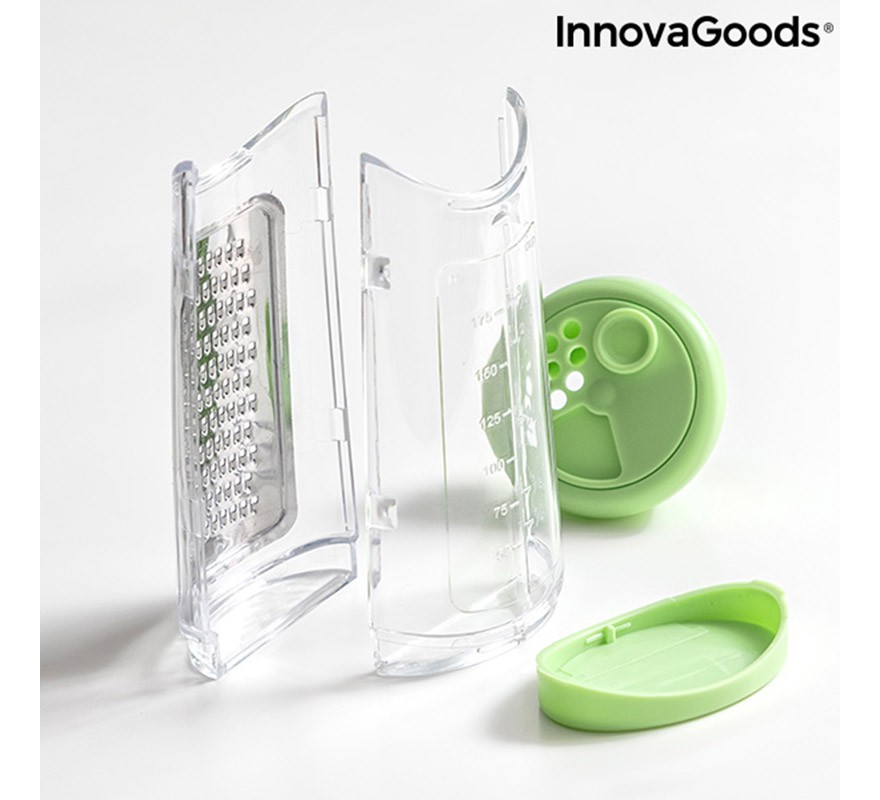 Rallador con Contenedor y Tapa Dispensadora 3 en 1 Cheezy InnovaGoods