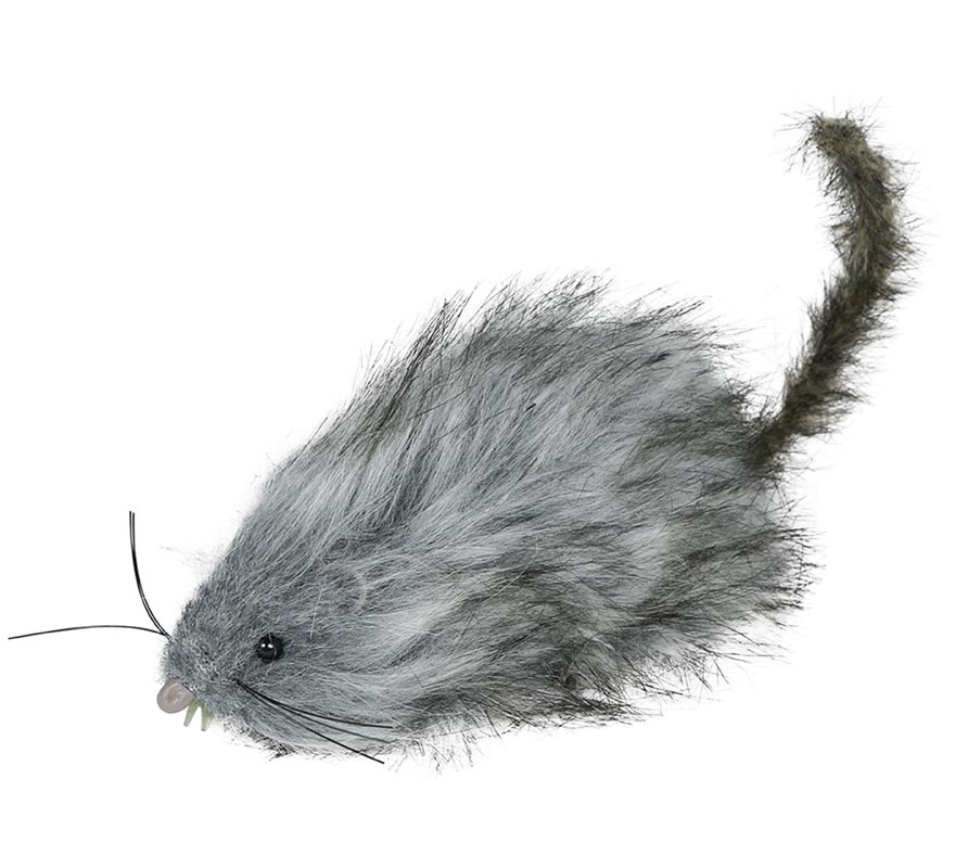 16cm Gray Hairy Rat