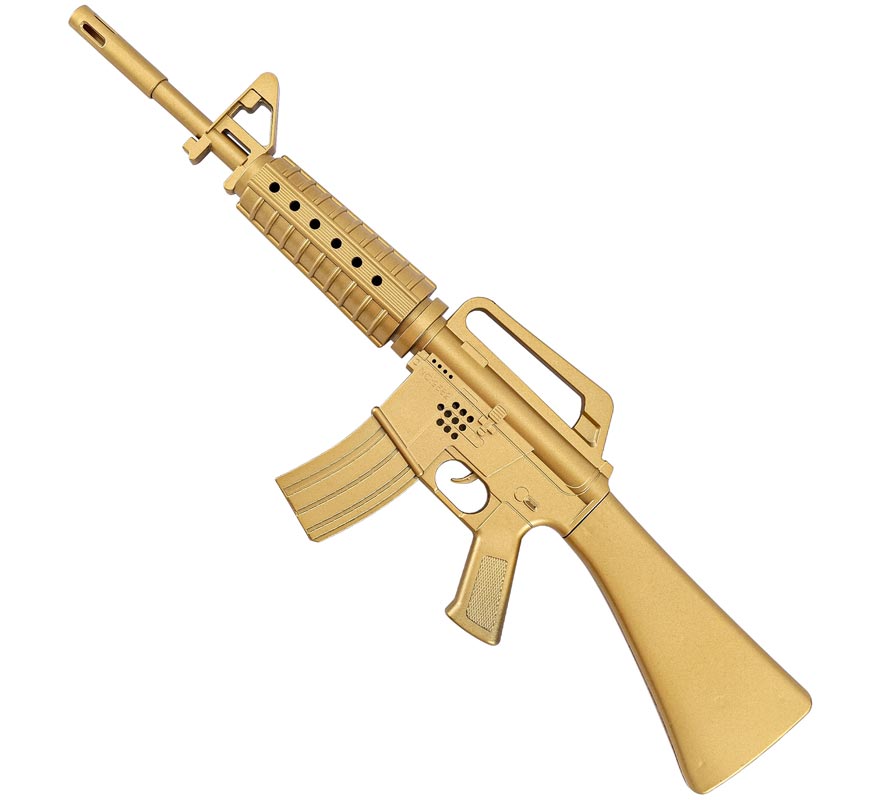 Rifle metálico dourado