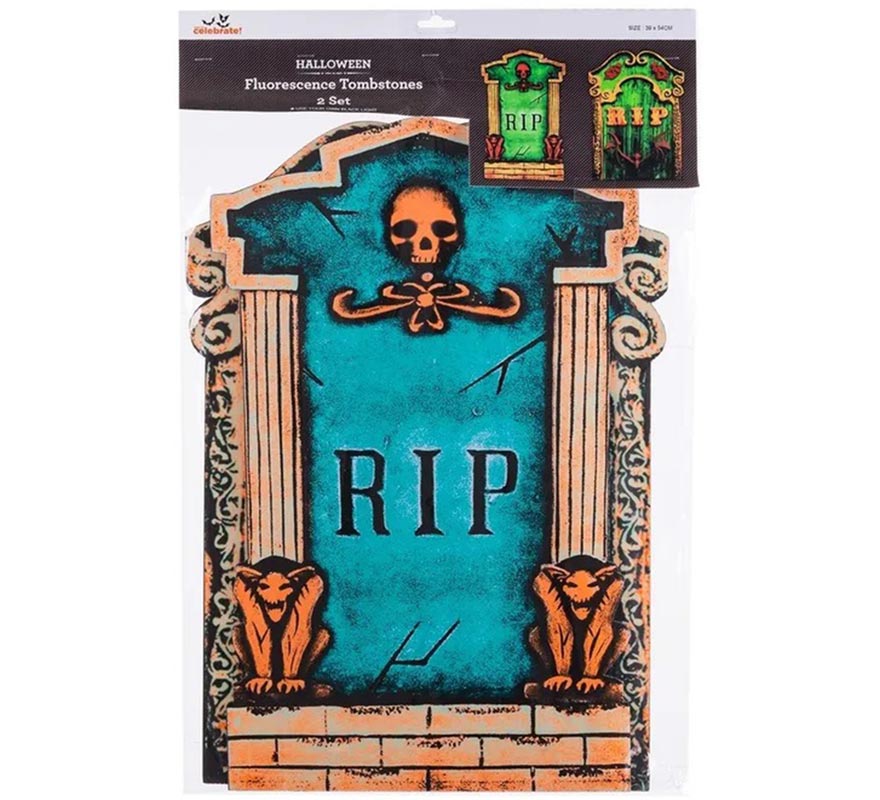 2 Fluorescent RIP Tombstones-B